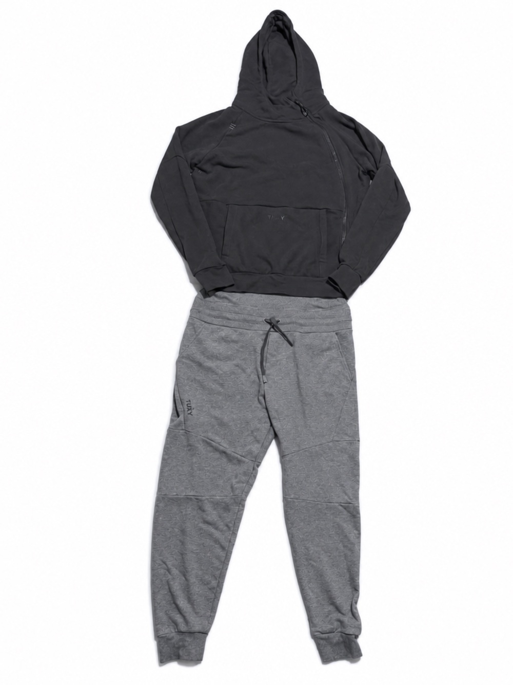 The Tuxy Suit One Piece Loungewear Hoodie Pants Mens L Gray Jumpsuit Athleisure